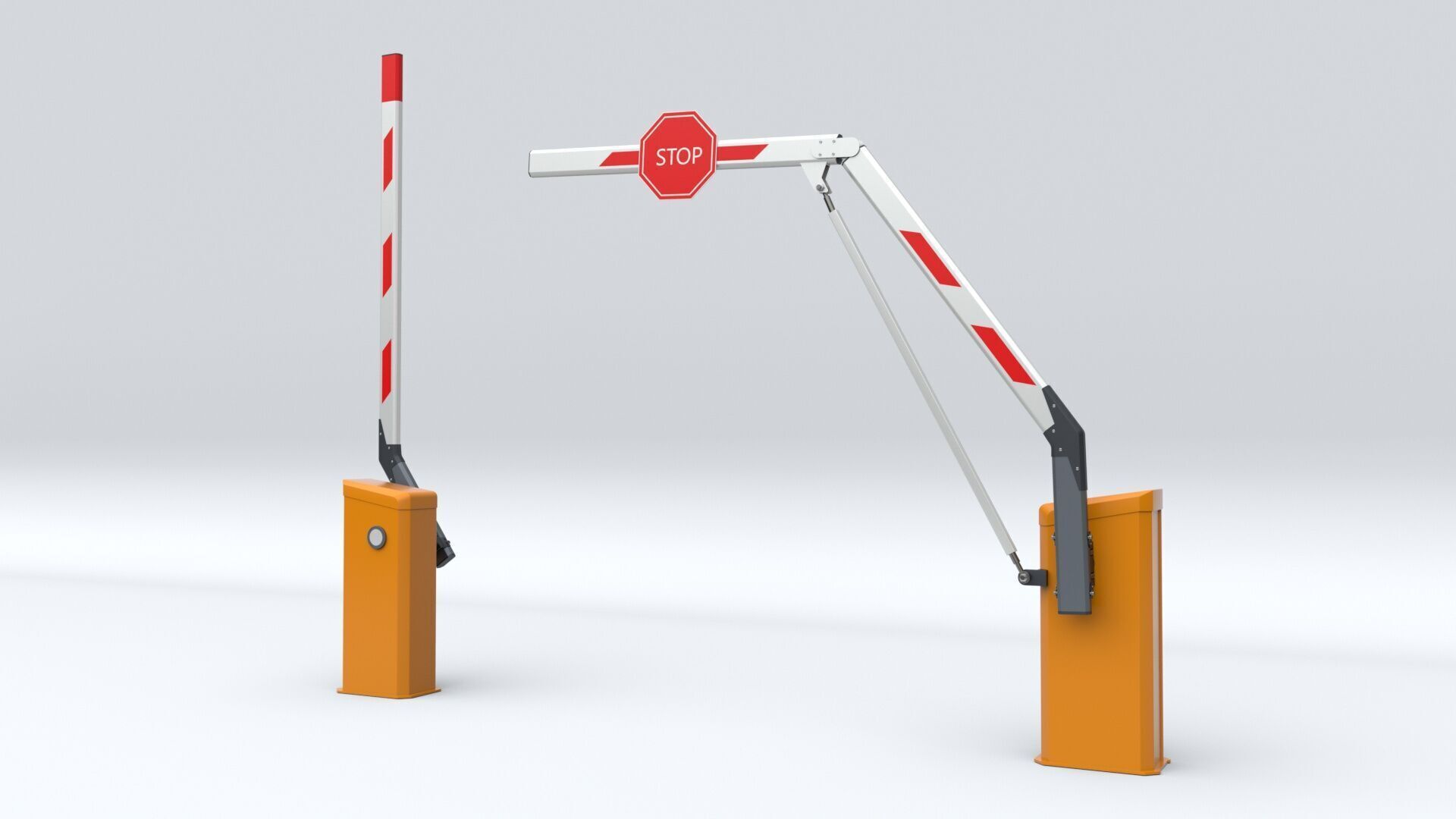 Car Parking Barrier 3D model_6