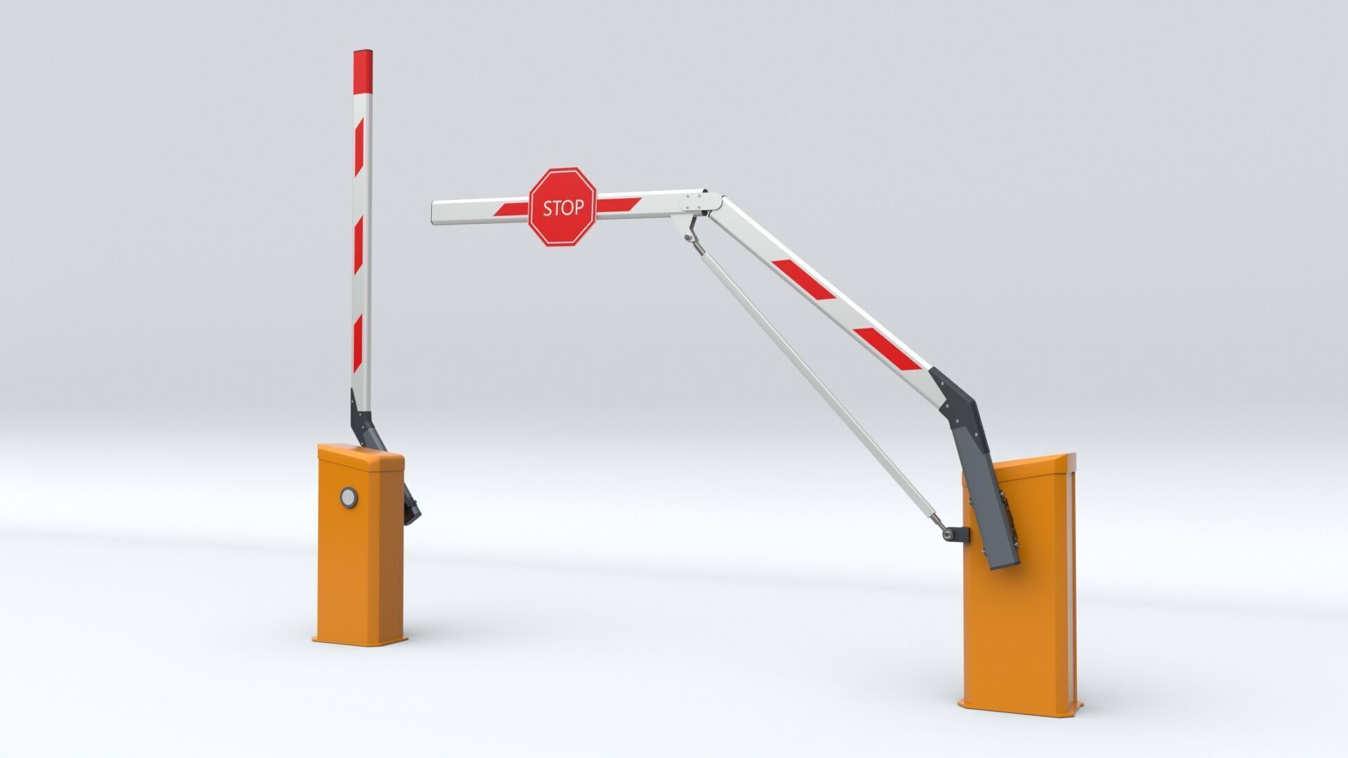 Car Parking Barrier 3D model_13