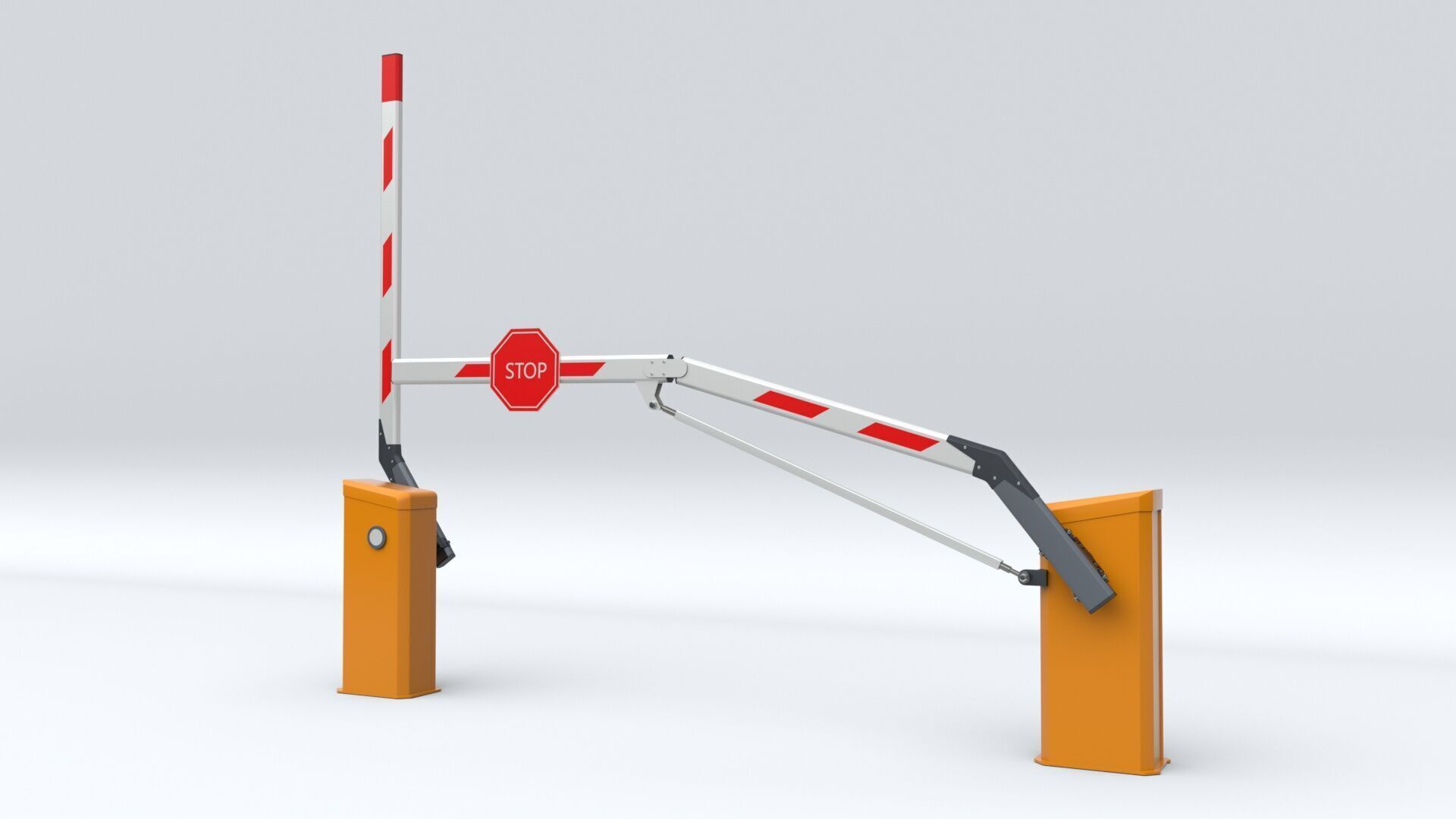 Car Parking Barrier 3D model_12