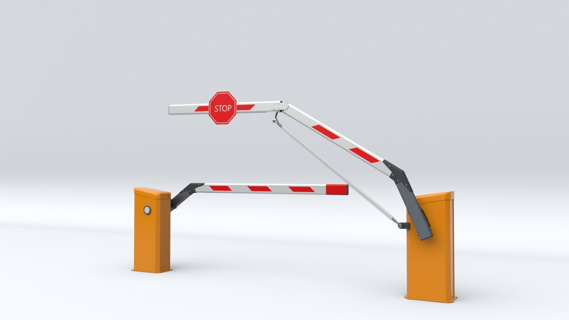 Car Parking Barrier 3D model_1