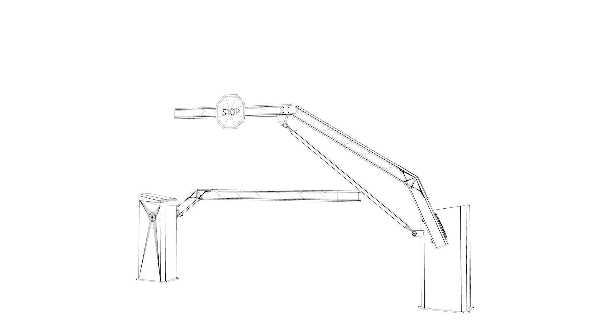 Car Parking Barrier 3D model_27