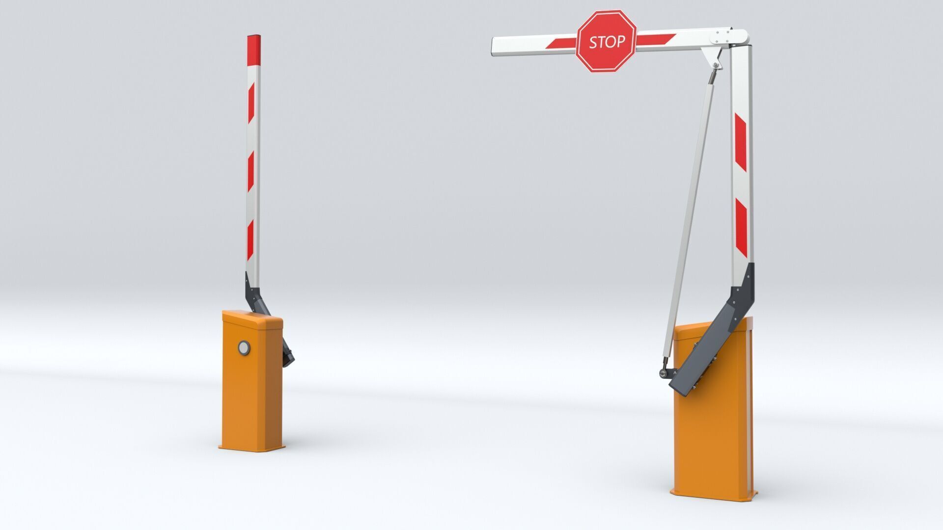 Car Parking Barrier 3D model_15