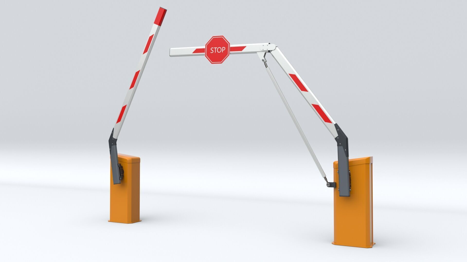 Car Parking Barrier 3D model_7