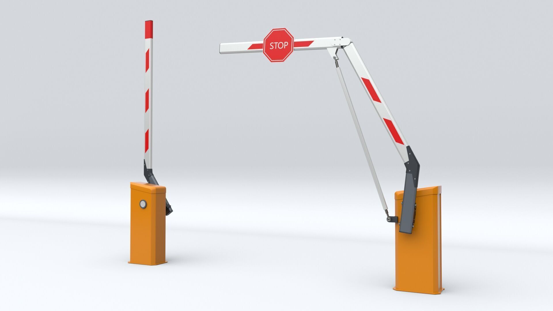 Car Parking Barrier 3D model_14