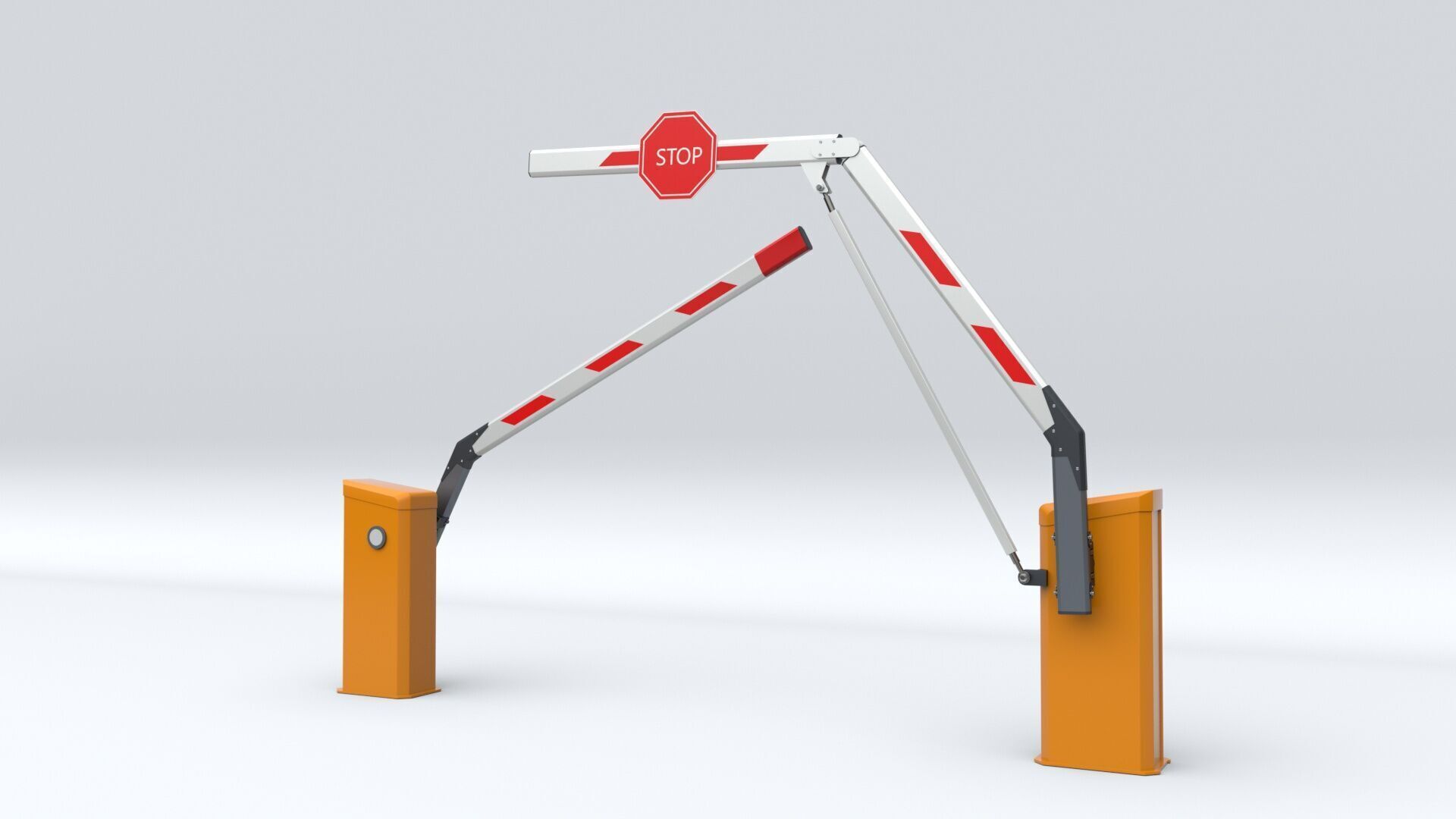 Car Parking Barrier 3D model_4