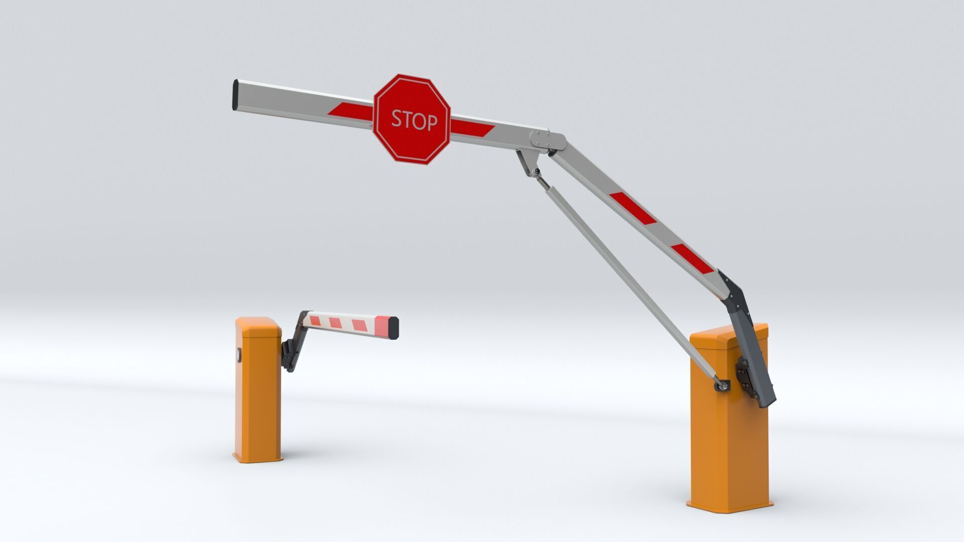 Car Parking Barrier 3D model_2