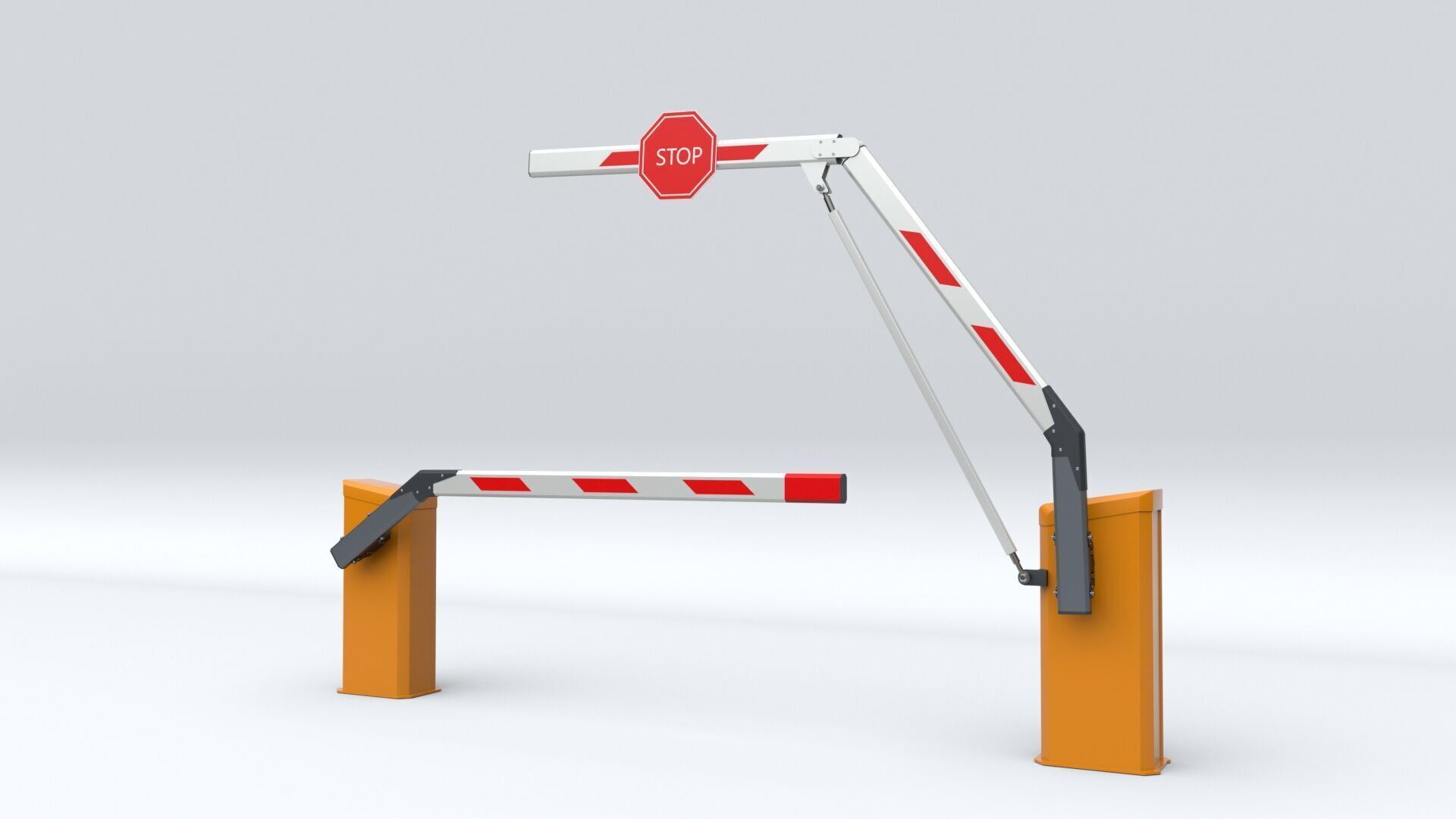 Car Parking Barrier 3D model_9