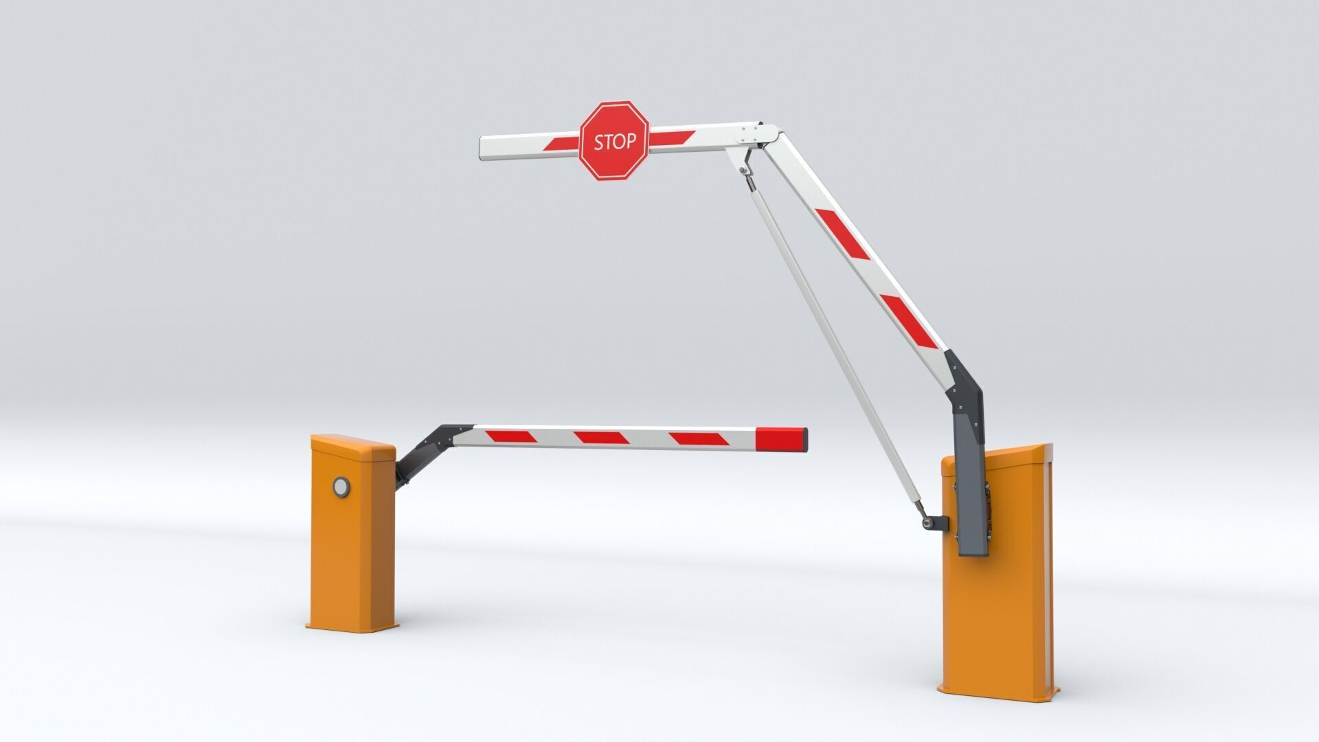 Car Parking Barrier 3D model_5