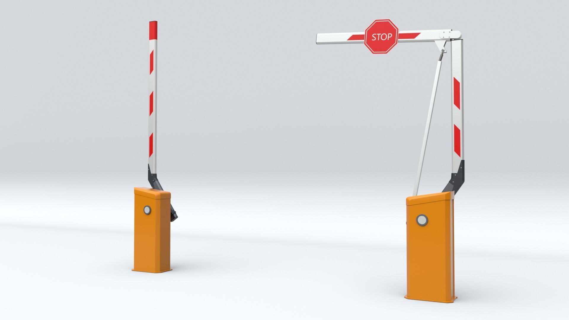 Car Parking Barrier 3D model_16