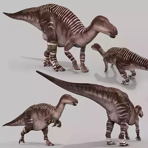 Iguanodon Lives 8K - 3d animated model 3D model