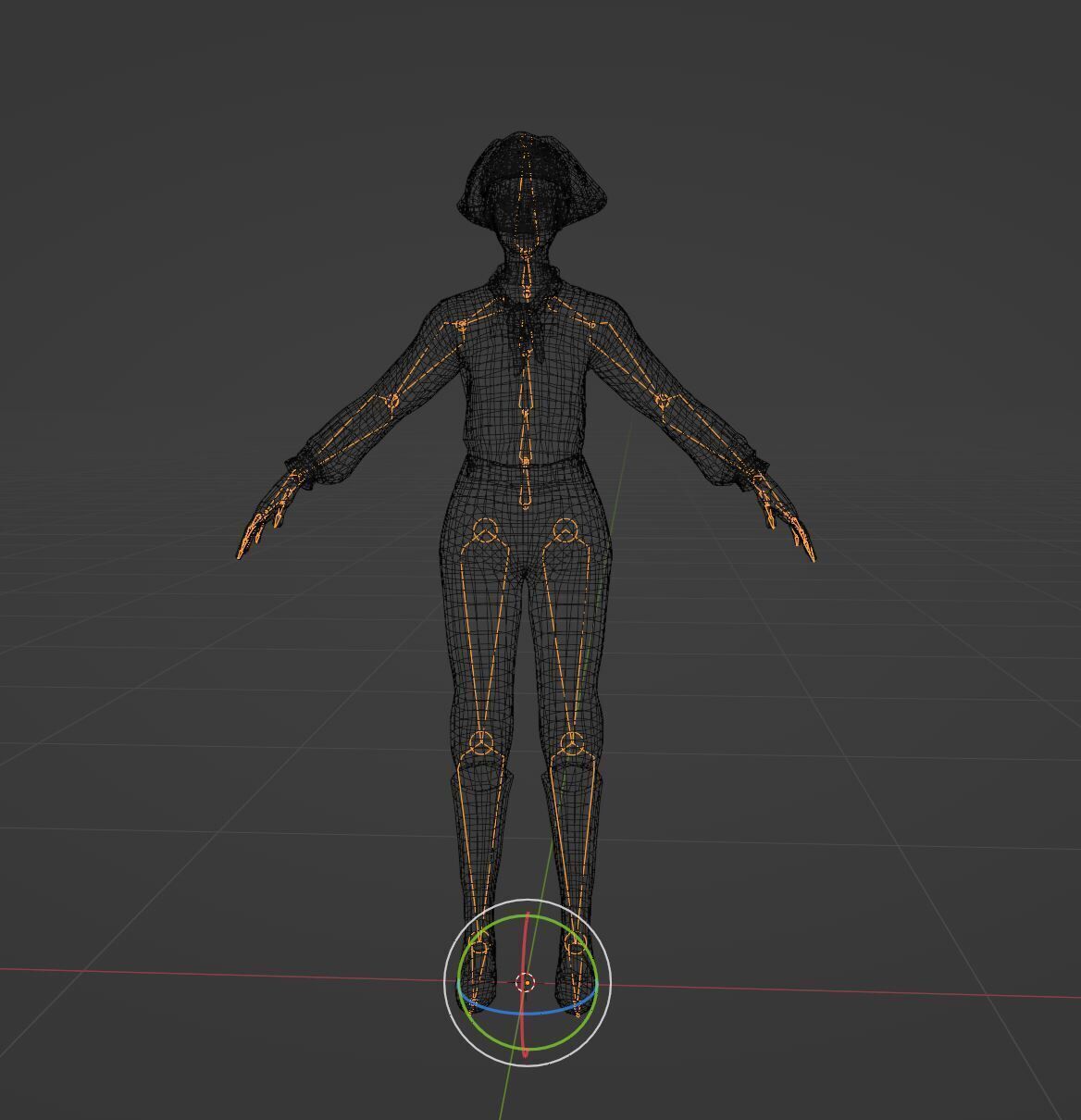 Low Poly Rigged Female Crewmate Low-poly 3D model_9