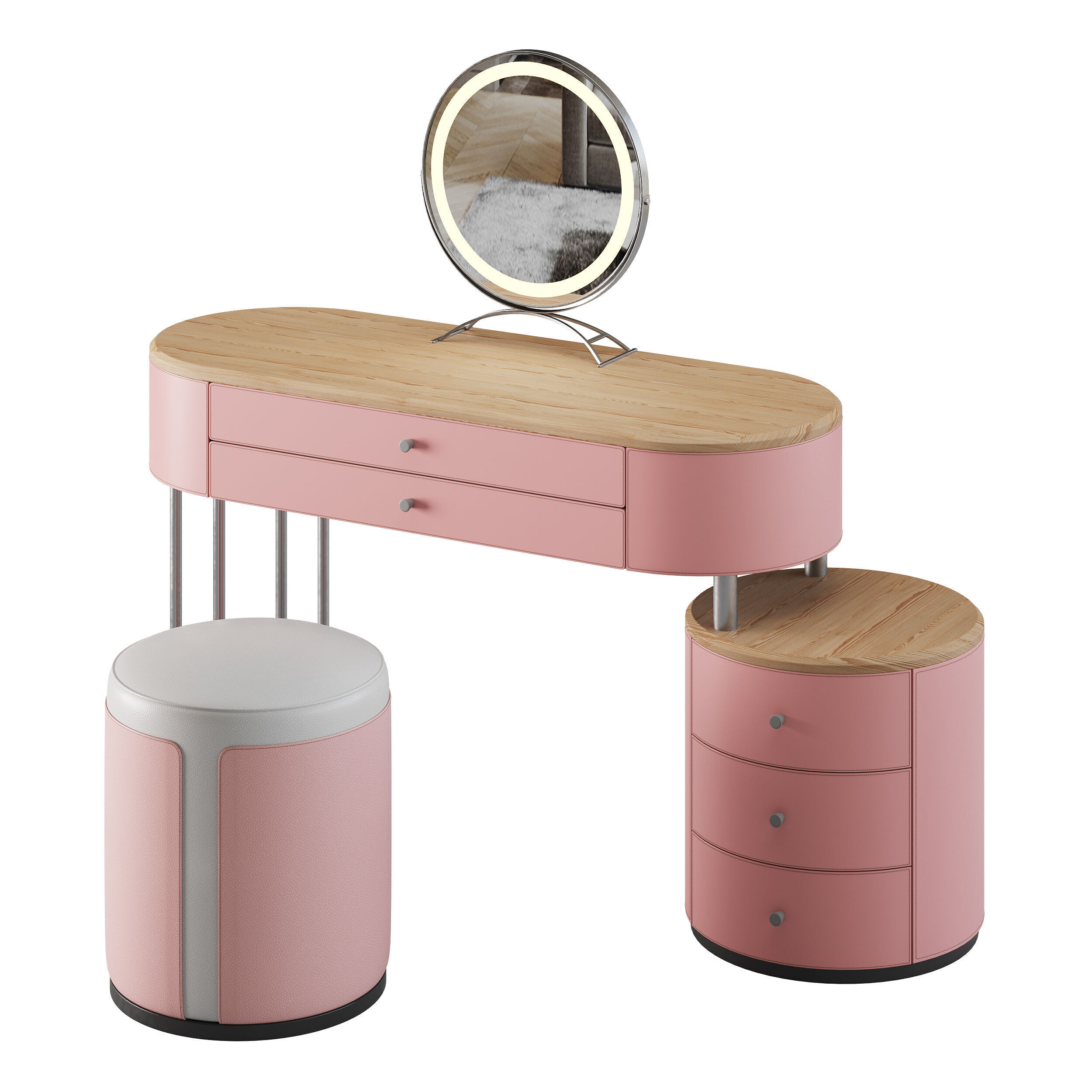 Coiffeuse Maxine 3D model_5