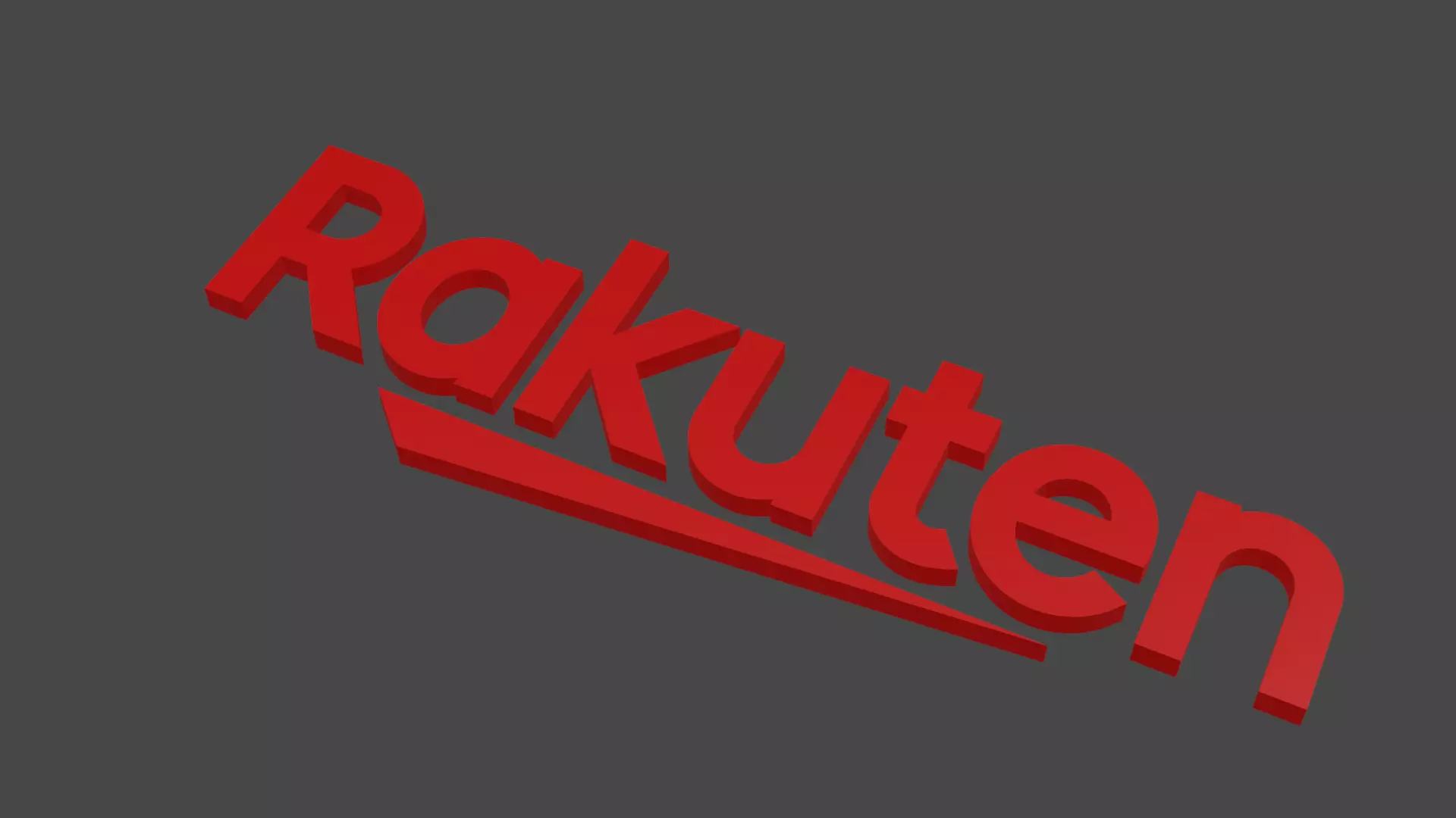rakuten Logo Low-poly 3D model_0