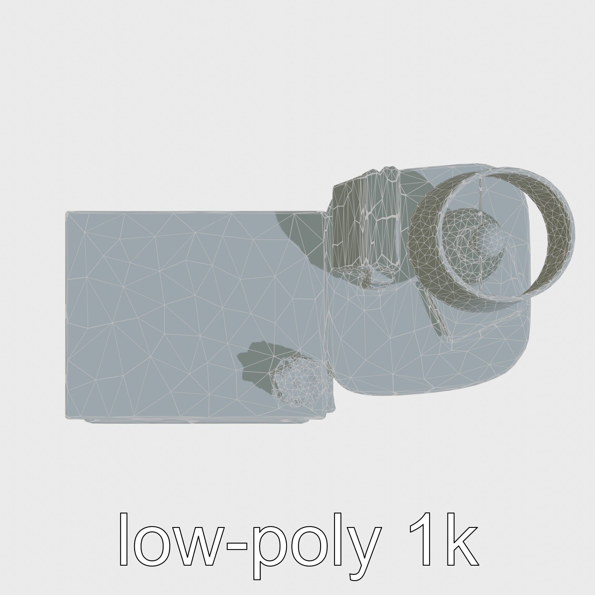 Fun Nightstand with Vibrant Decor Low-poly 3D model_8