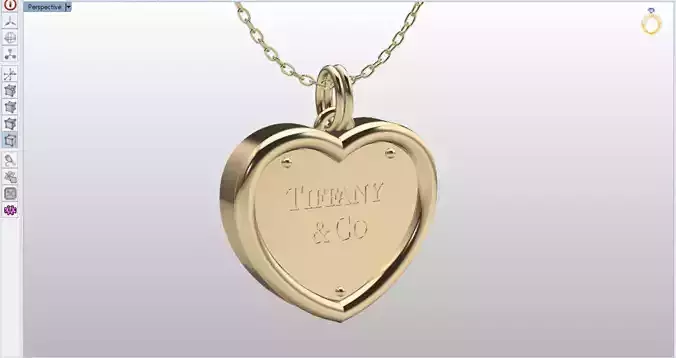 Tiffany and Co heart lock pendant  3D print model