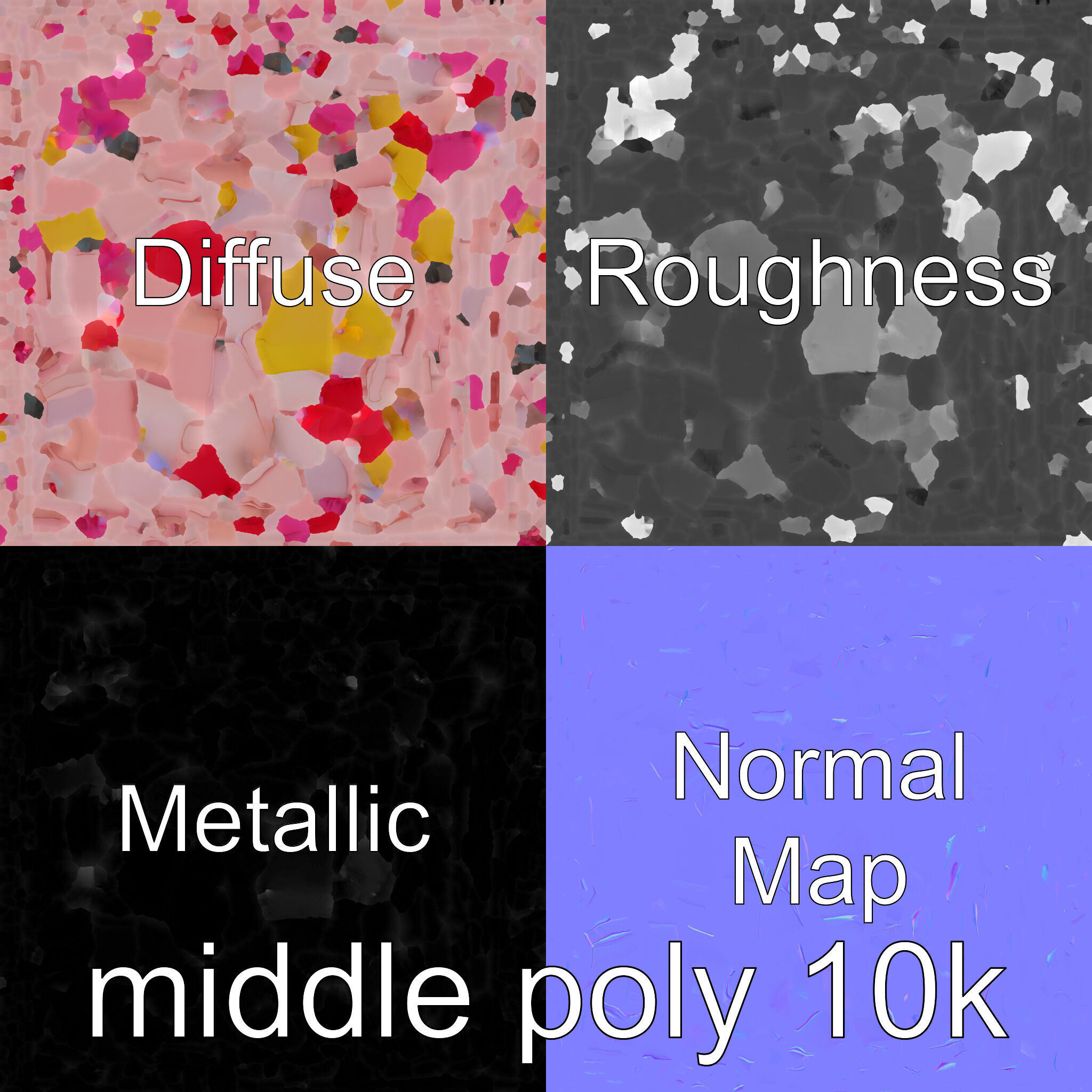 Miniature Doll Sofa with Vibrant Cushions Low-poly 3D model_1