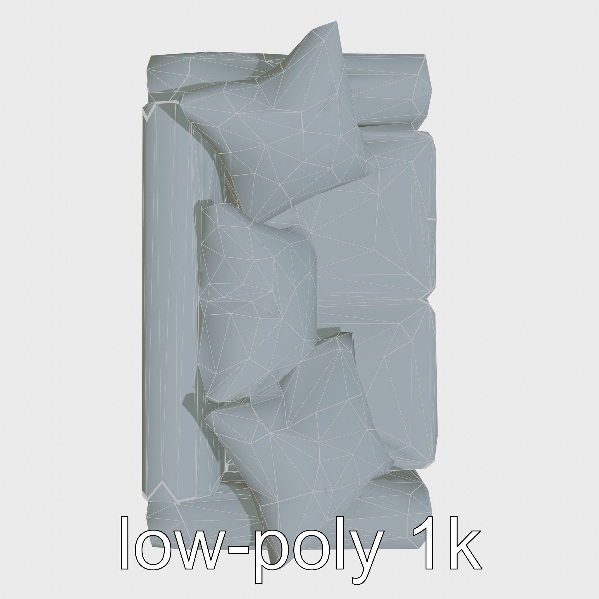 Miniature Doll Sofa with Vibrant Cushions Low-poly 3D model_9