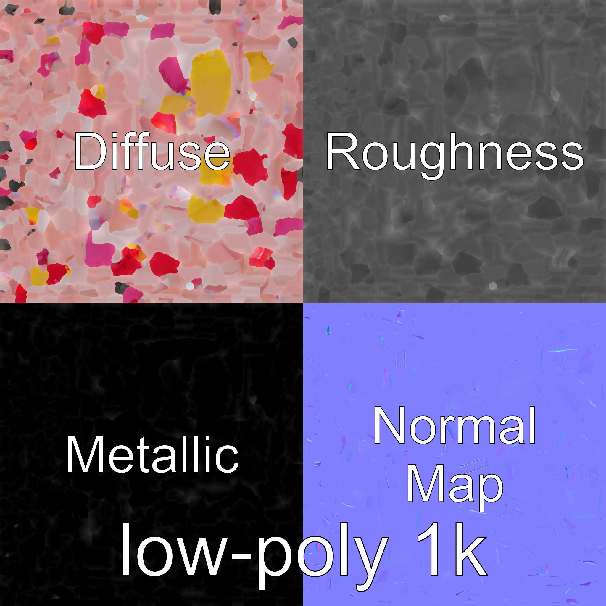 Miniature Doll Sofa with Vibrant Cushions Low-poly 3D model_27