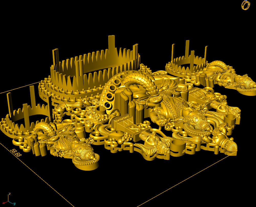 Lakshmi Temple Pendant 3D print model_5