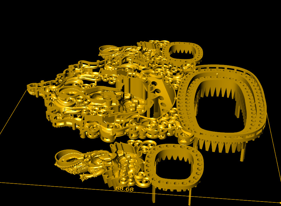 Lakshmi Temple Pendant 3D print model_2