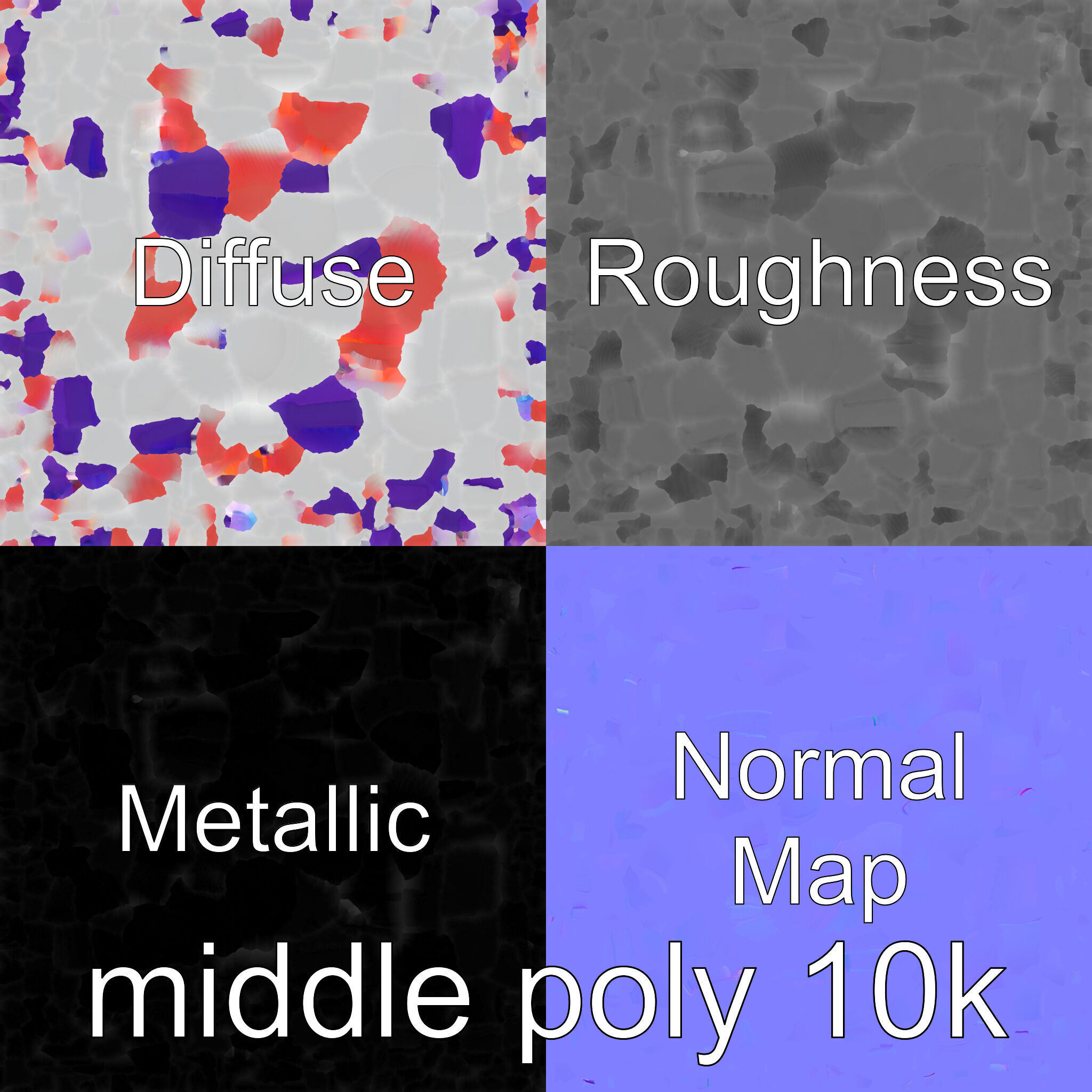 Cloud Bookshelf with LED Lightning Accents Low-poly 3D model_13