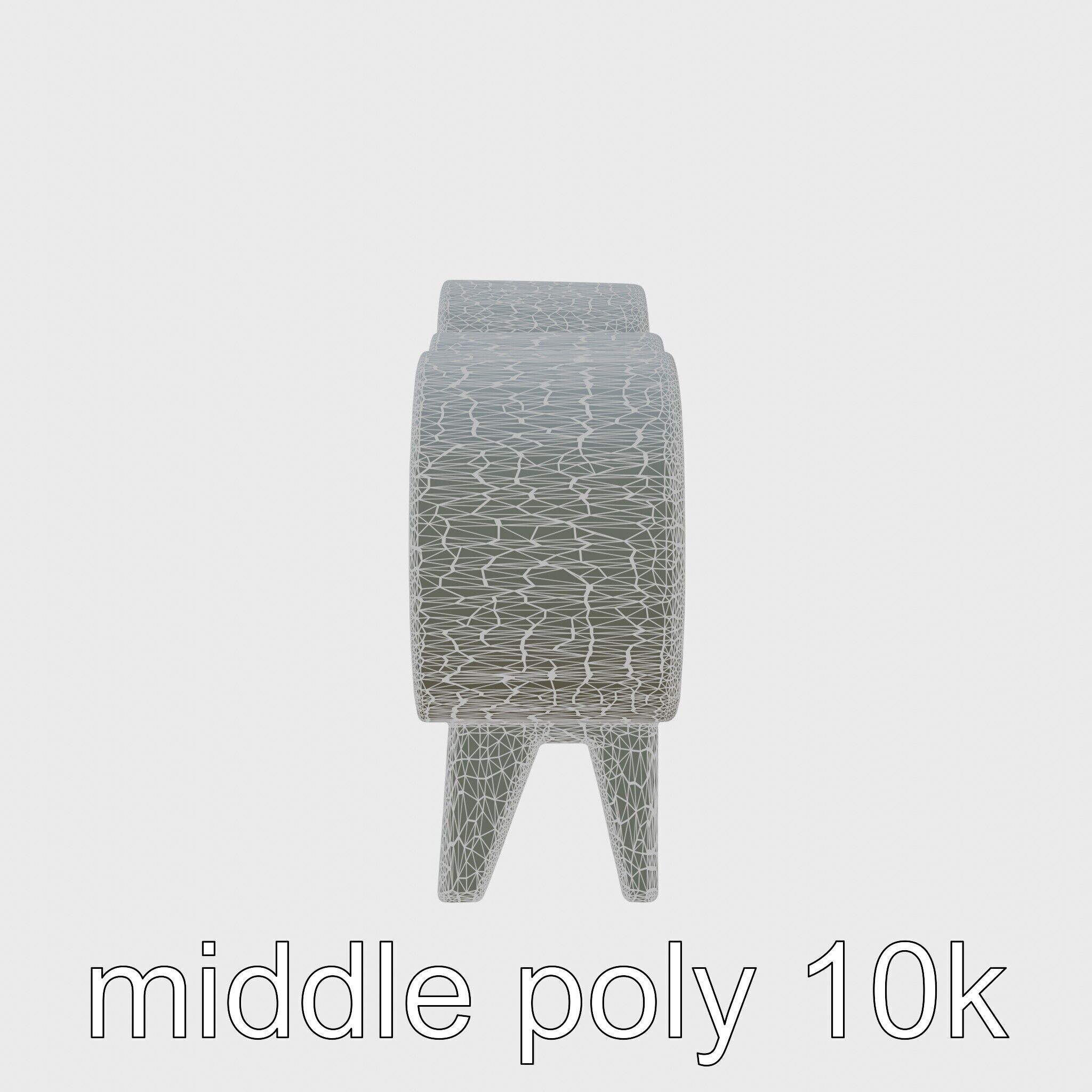 Cloud Bookshelf with LED Lightning Accents Low-poly 3D model_19