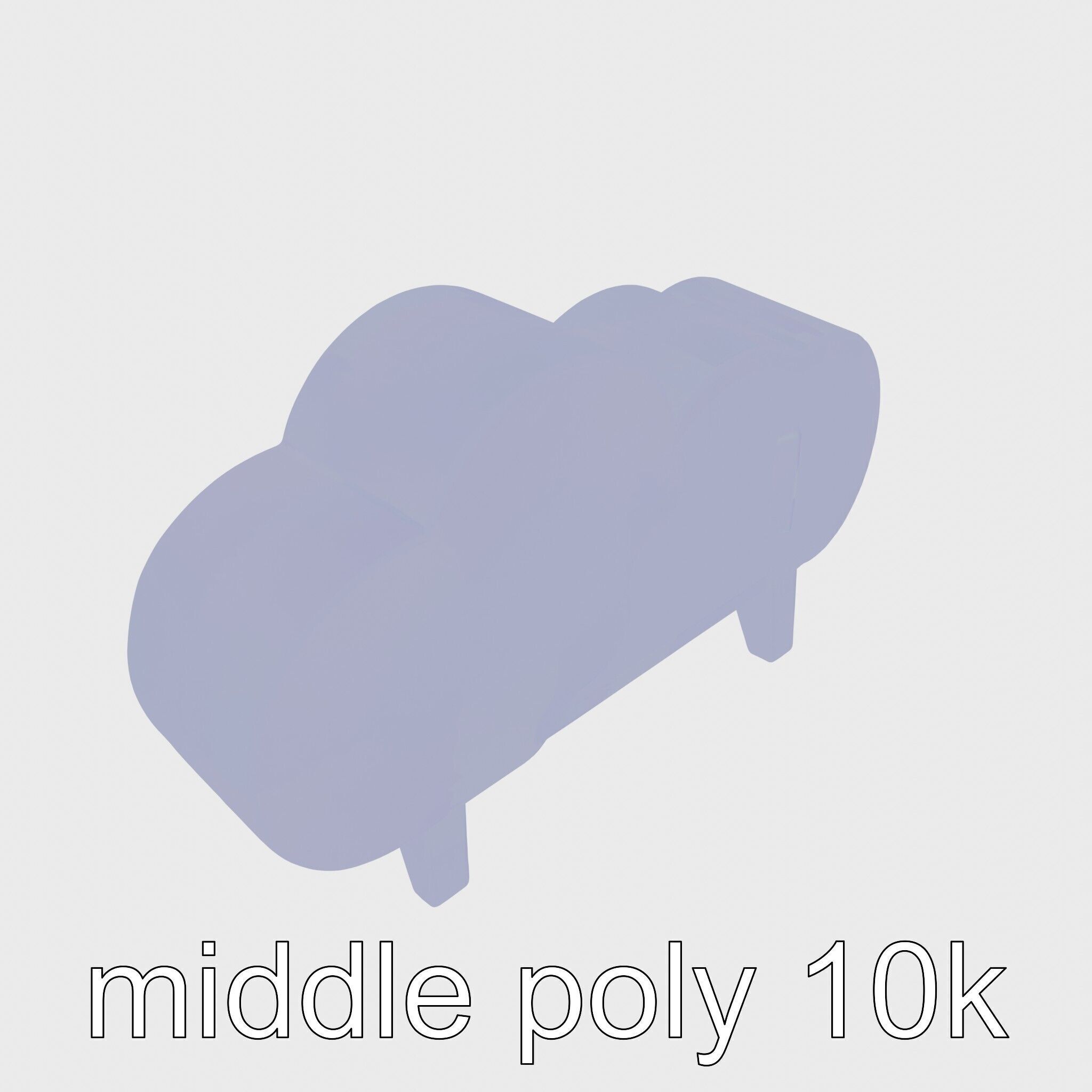 Cloud Bookshelf with LED Lightning Accents Low-poly 3D model_29