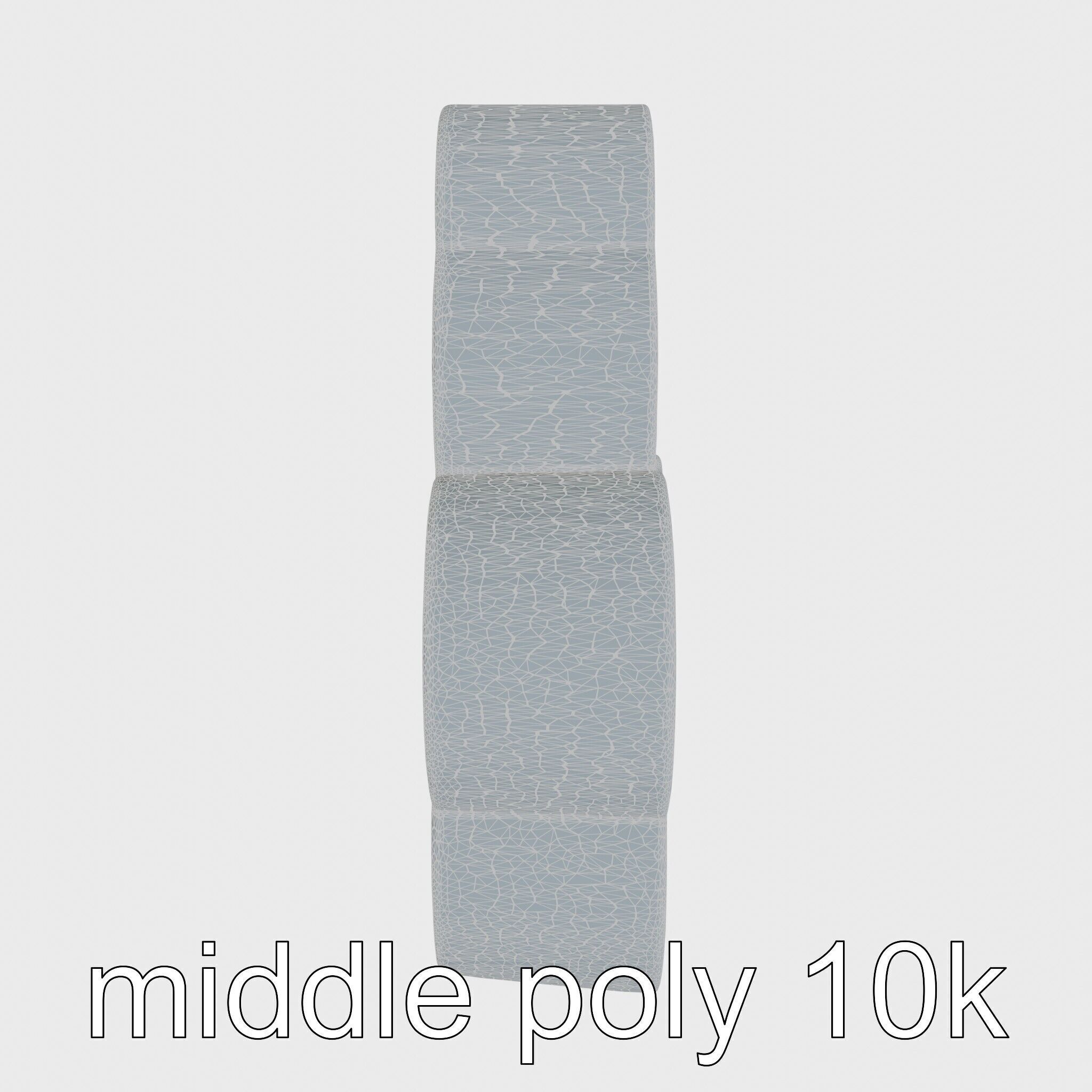 Cloud Bookshelf with LED Lightning Accents Low-poly 3D model_24