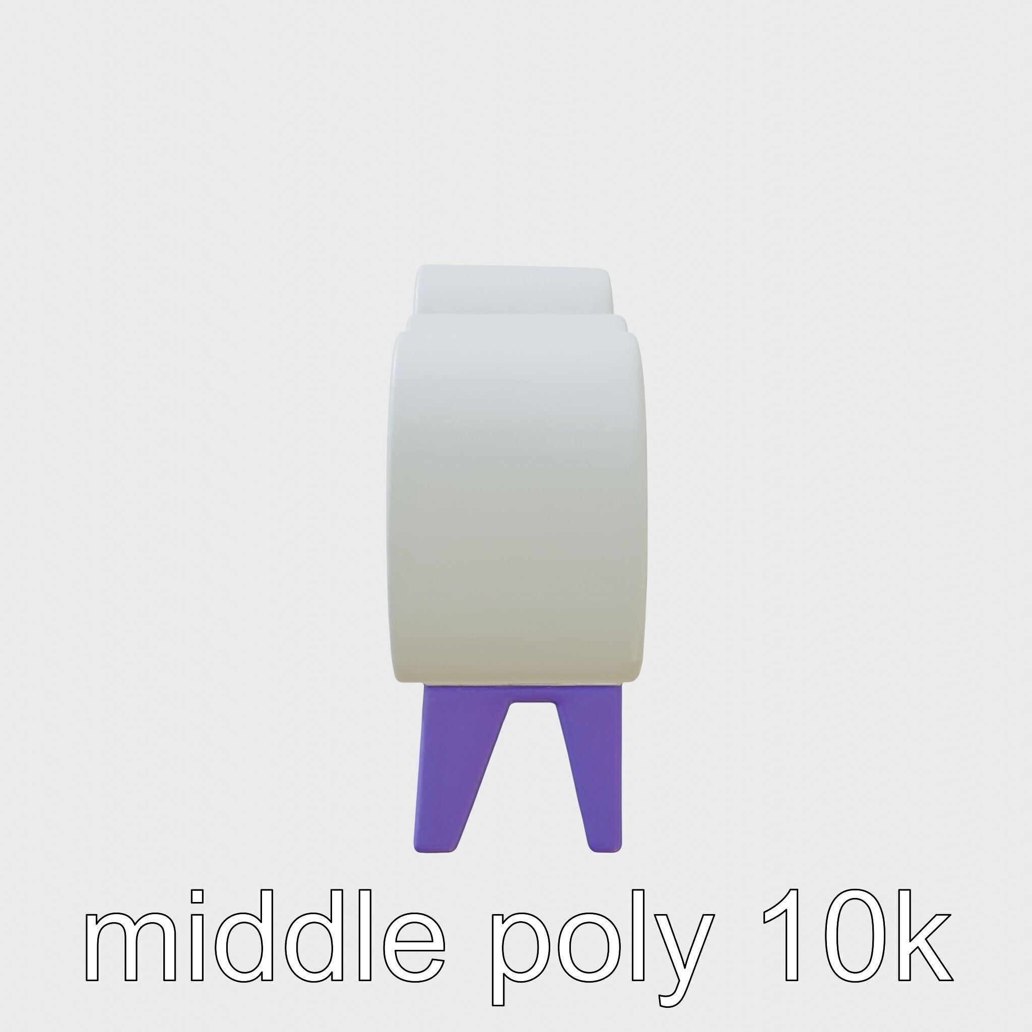 Cloud Bookshelf with LED Lightning Accents Low-poly 3D model_16