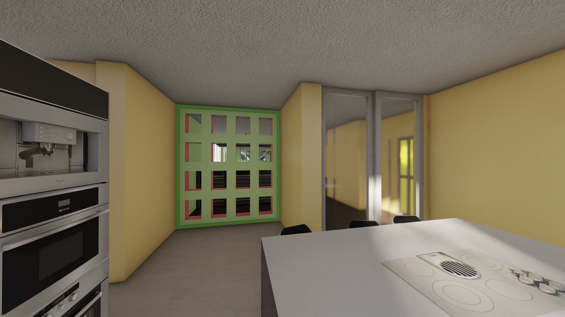 Modern two story house with pool 3D model_33