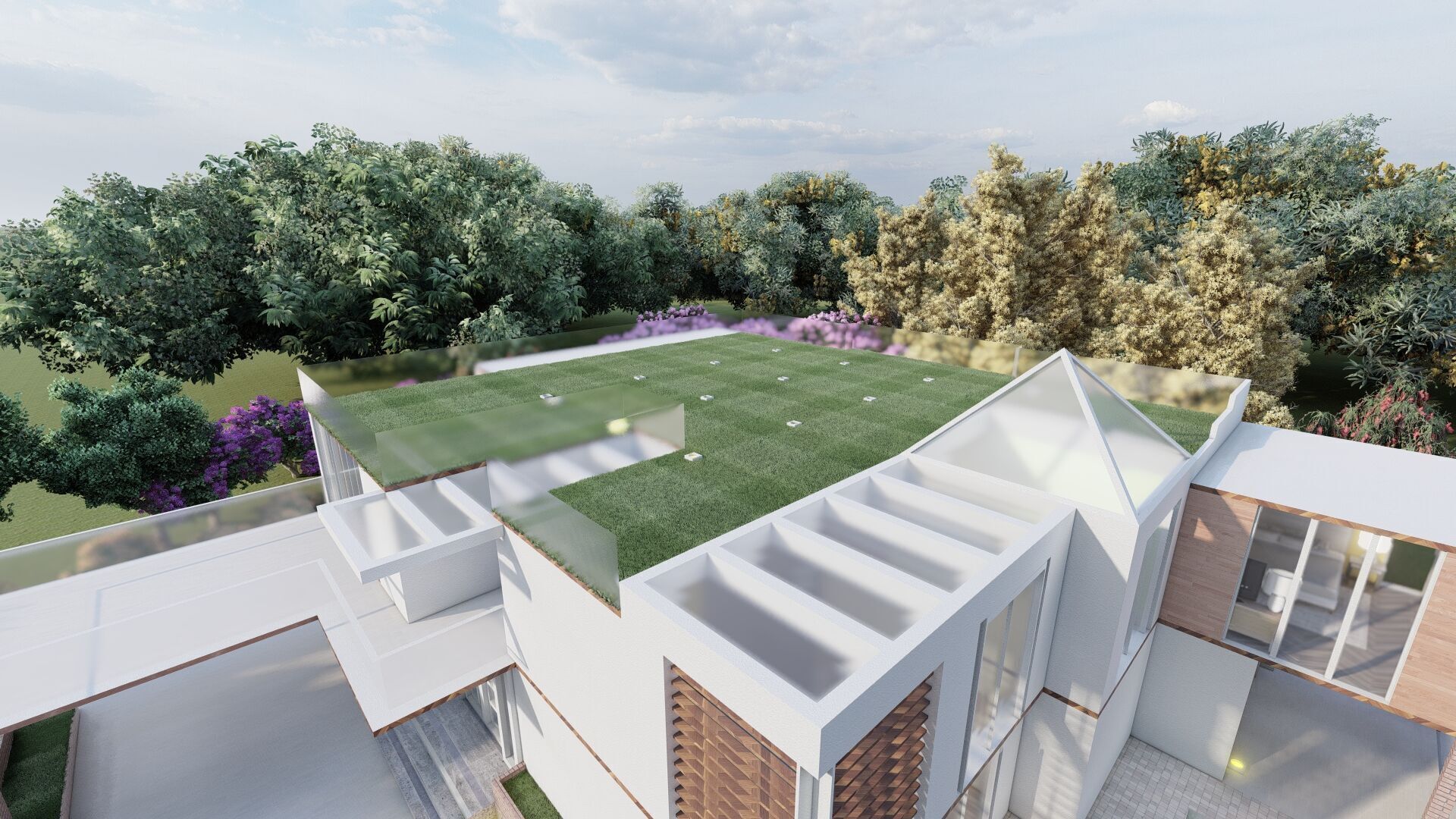 Modern two story house with pool 3D model_17