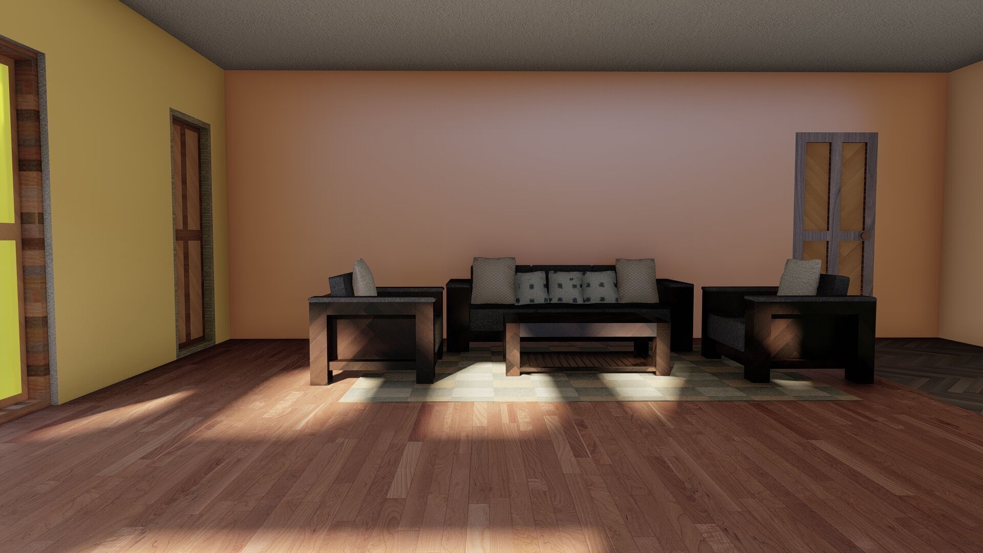 Modern two story house with pool 3D model_37