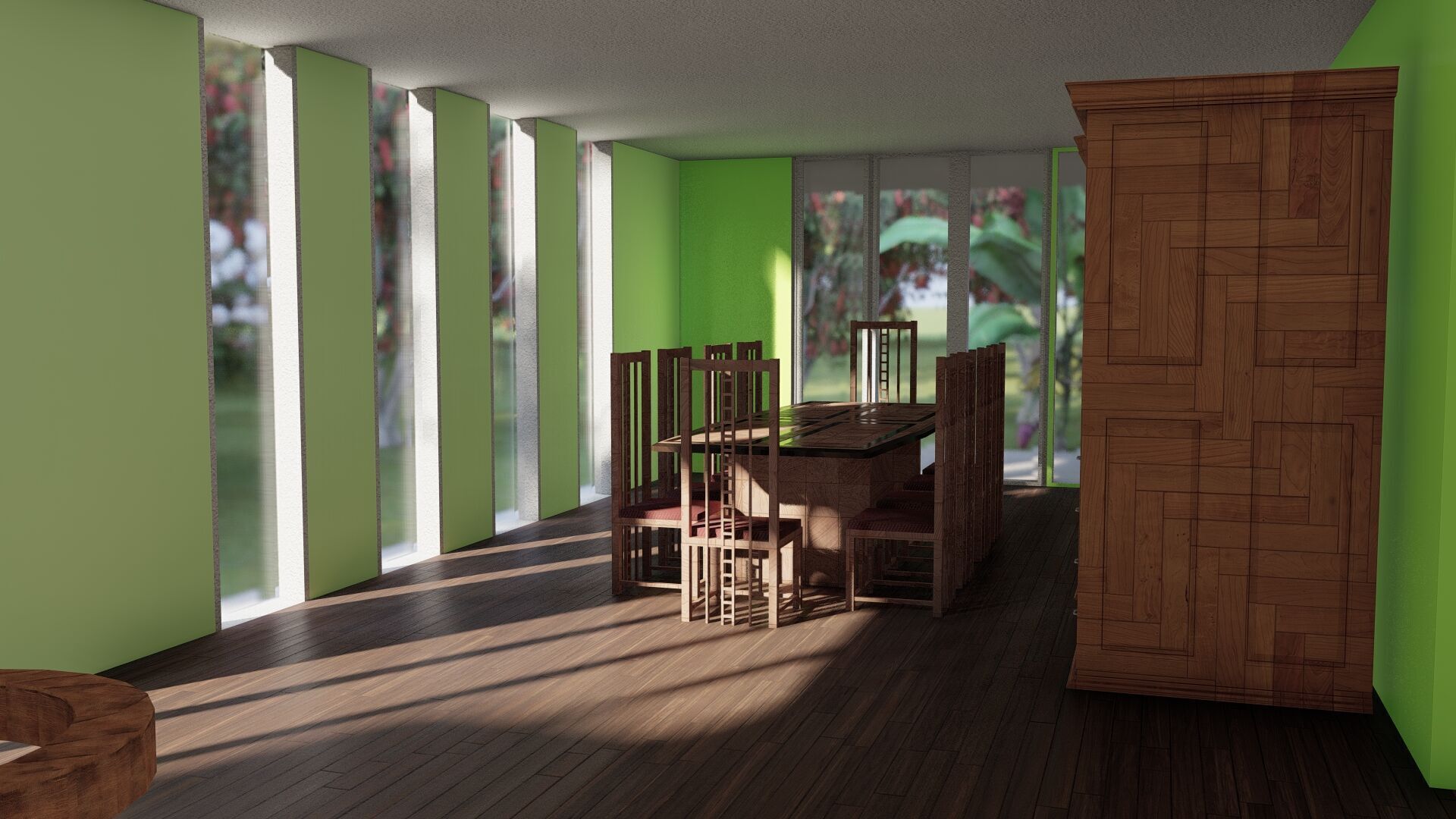 Modern two story house with pool 3D model_31