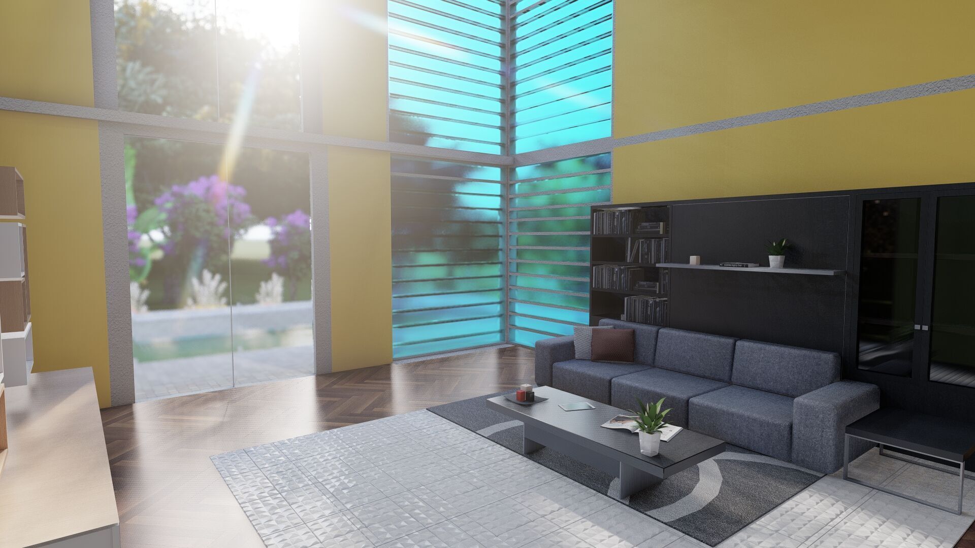 Modern two story house with pool 3D model_27