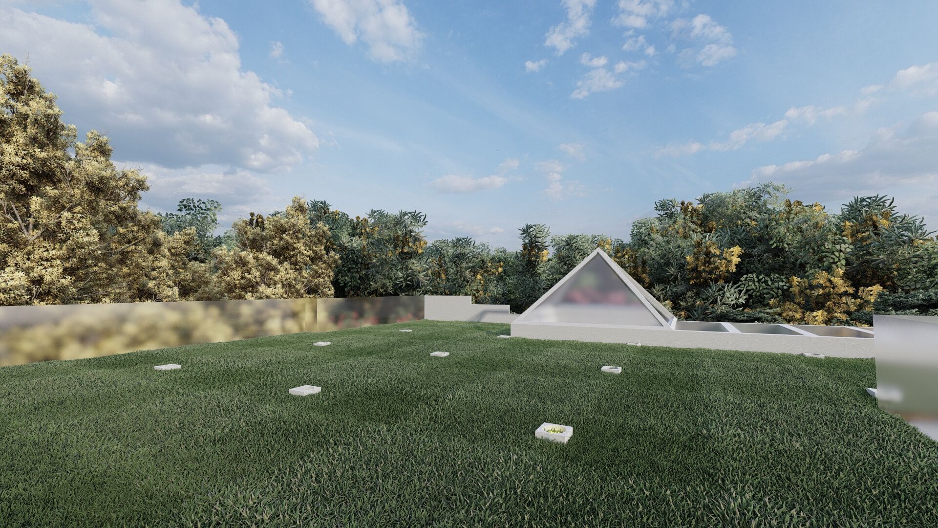 Modern two story house with pool 3D model_45