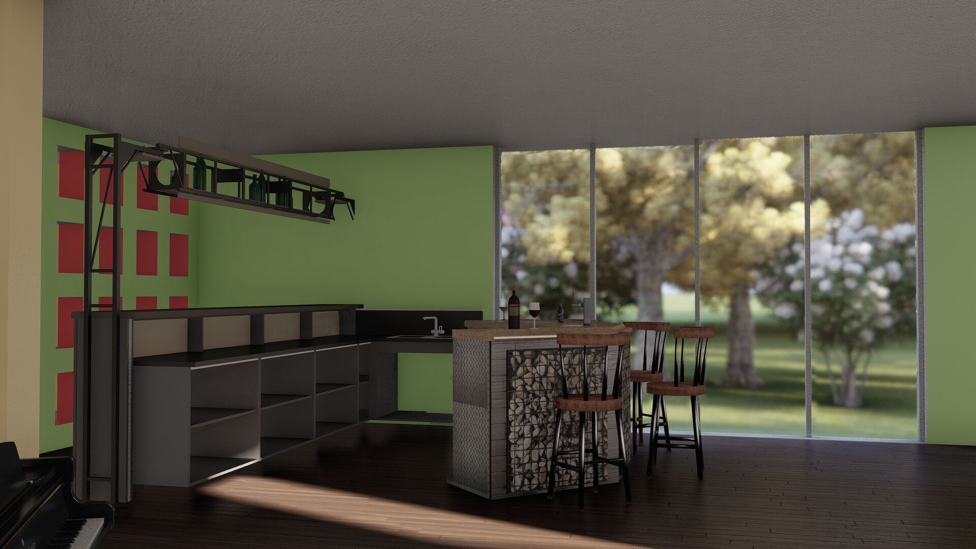 Modern two story house with pool 3D model_30