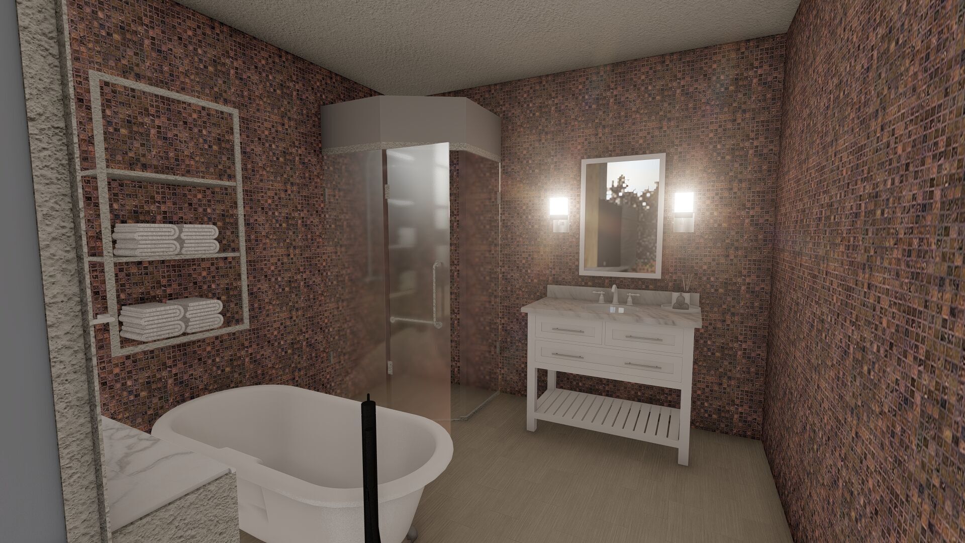 Modern two story house with pool 3D model_41