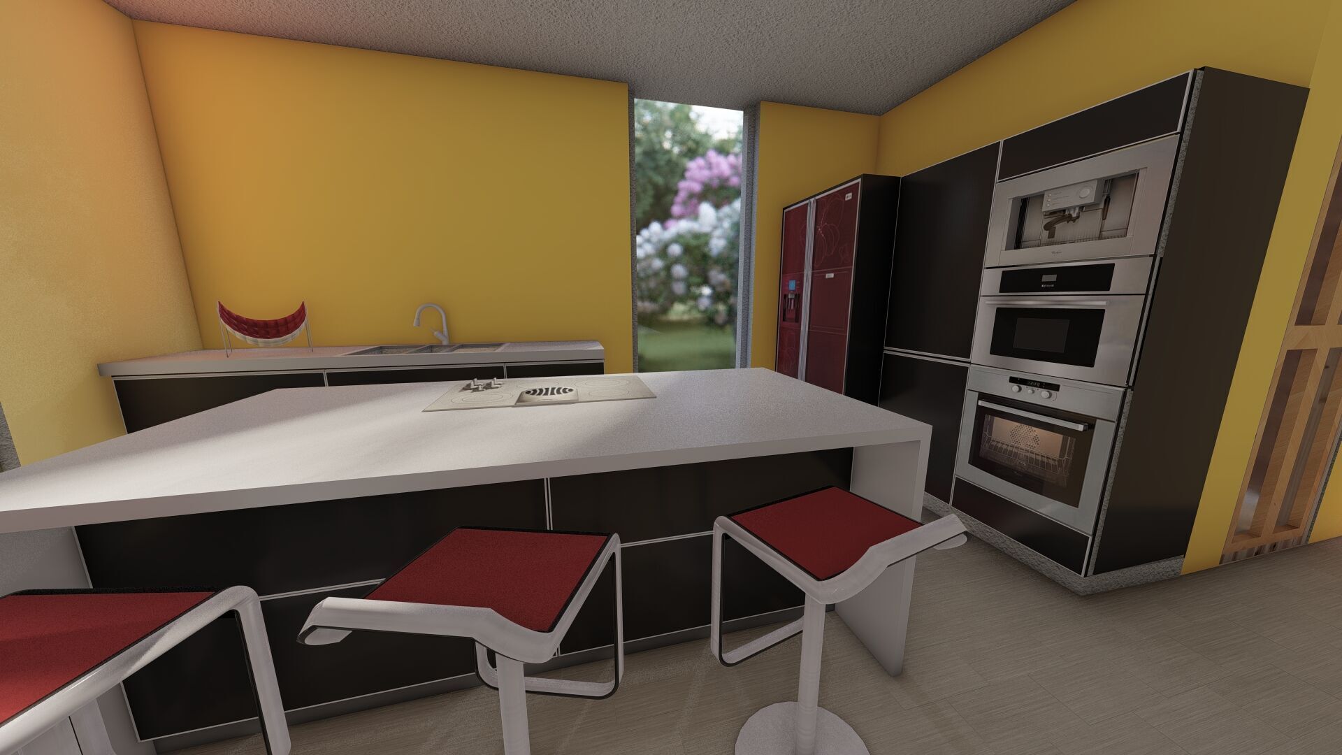 Modern two story house with pool 3D model_32