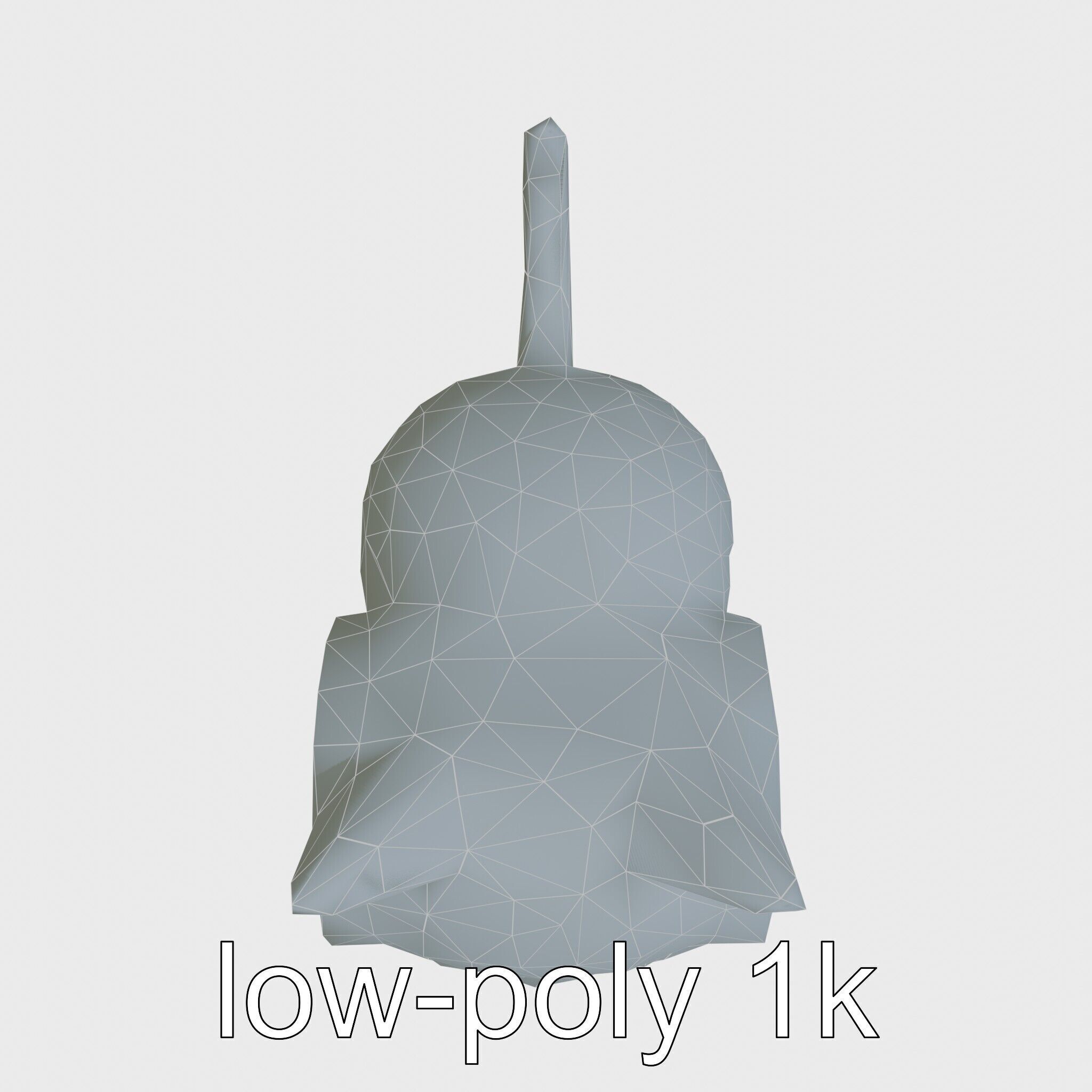 Striped Cat Clock with Swinging Tail as Pendulum Low-poly 3D model_6