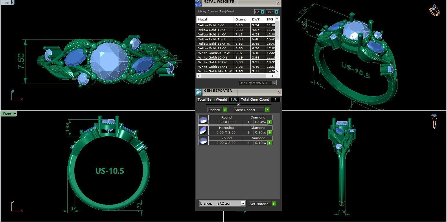 Solitaire Ring 3D print model_4