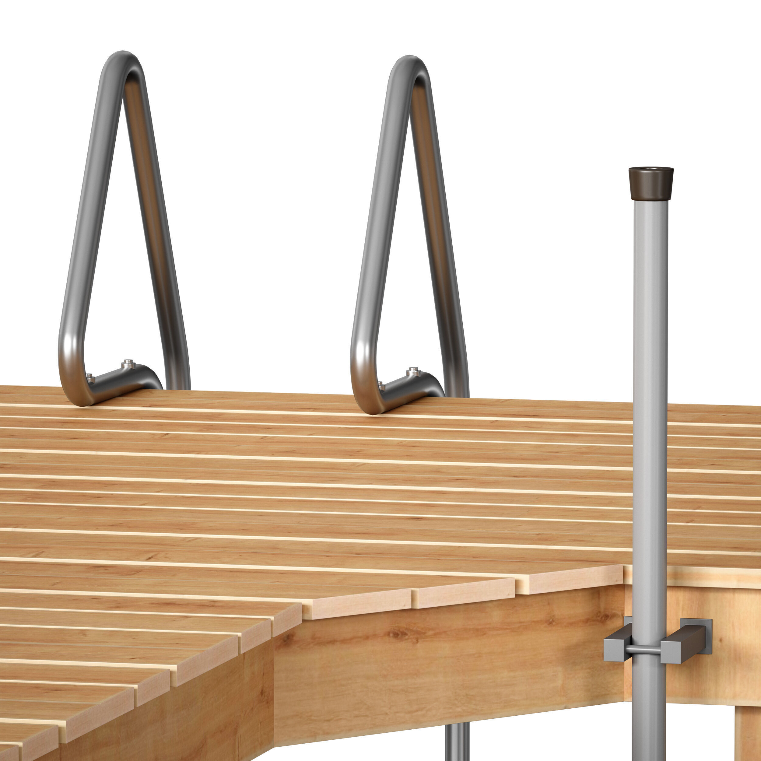 Wooden pier river dock pontoon 3D model_24