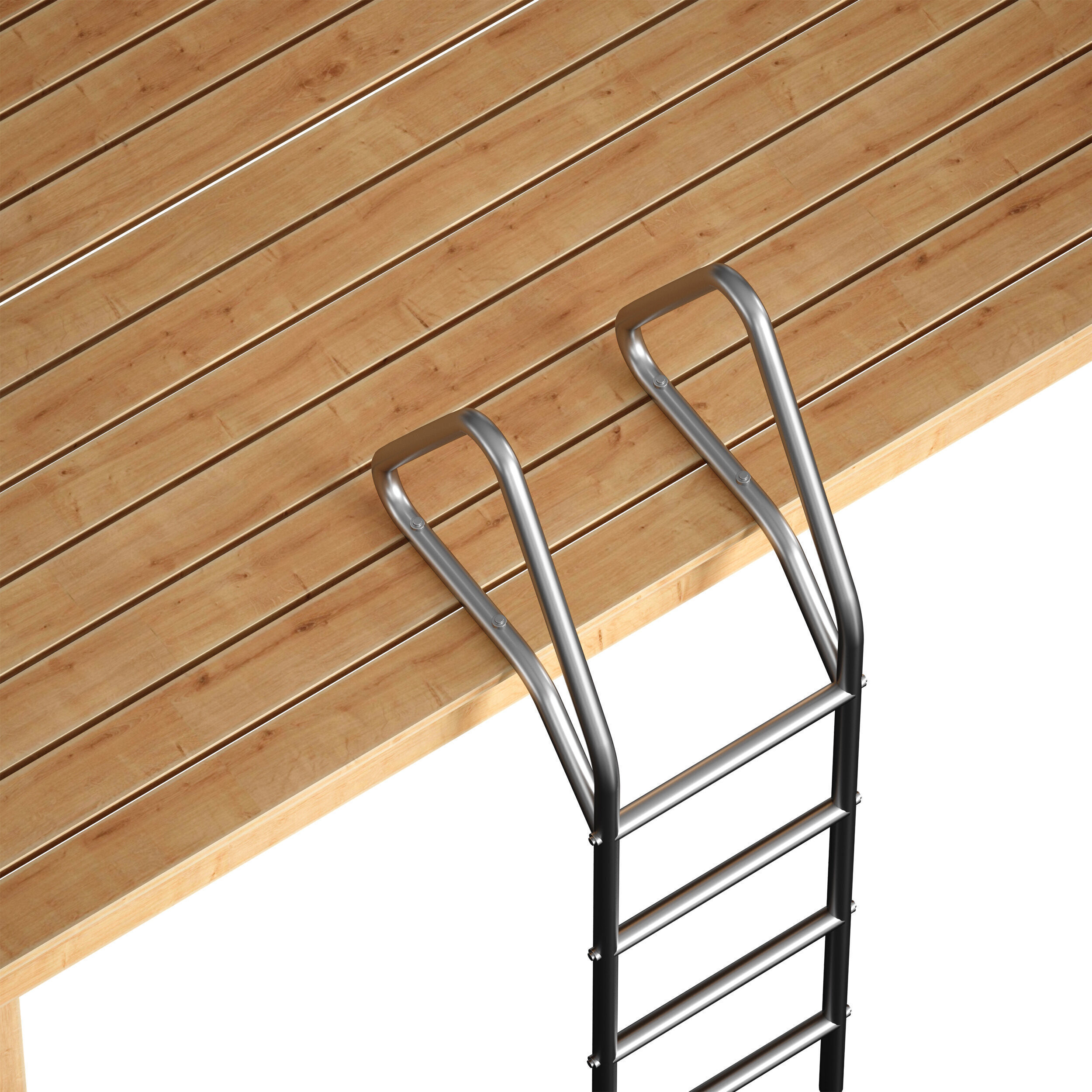 Wooden pier river dock pontoon 3D model_21
