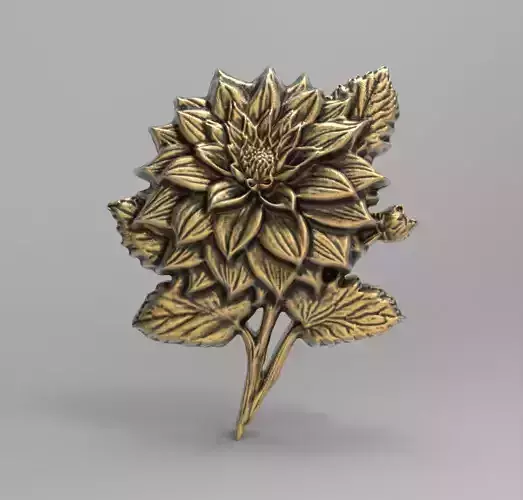 dahlia flower cnc  3D print model