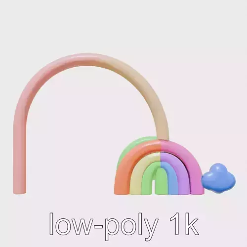 Rainbow Acrylic Shelf with Cloud Stoppers