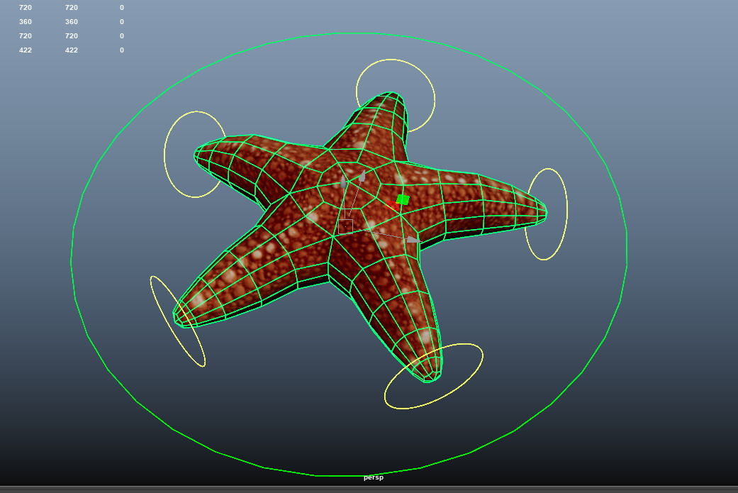 Jelly Fish Rig - Star Fish Rig  Low-poly 3D model_4