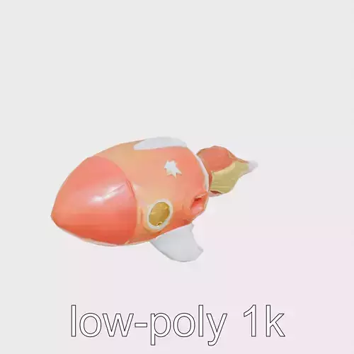 Cartoon Rocket Nightlight with Illuminators and Smoky Trail