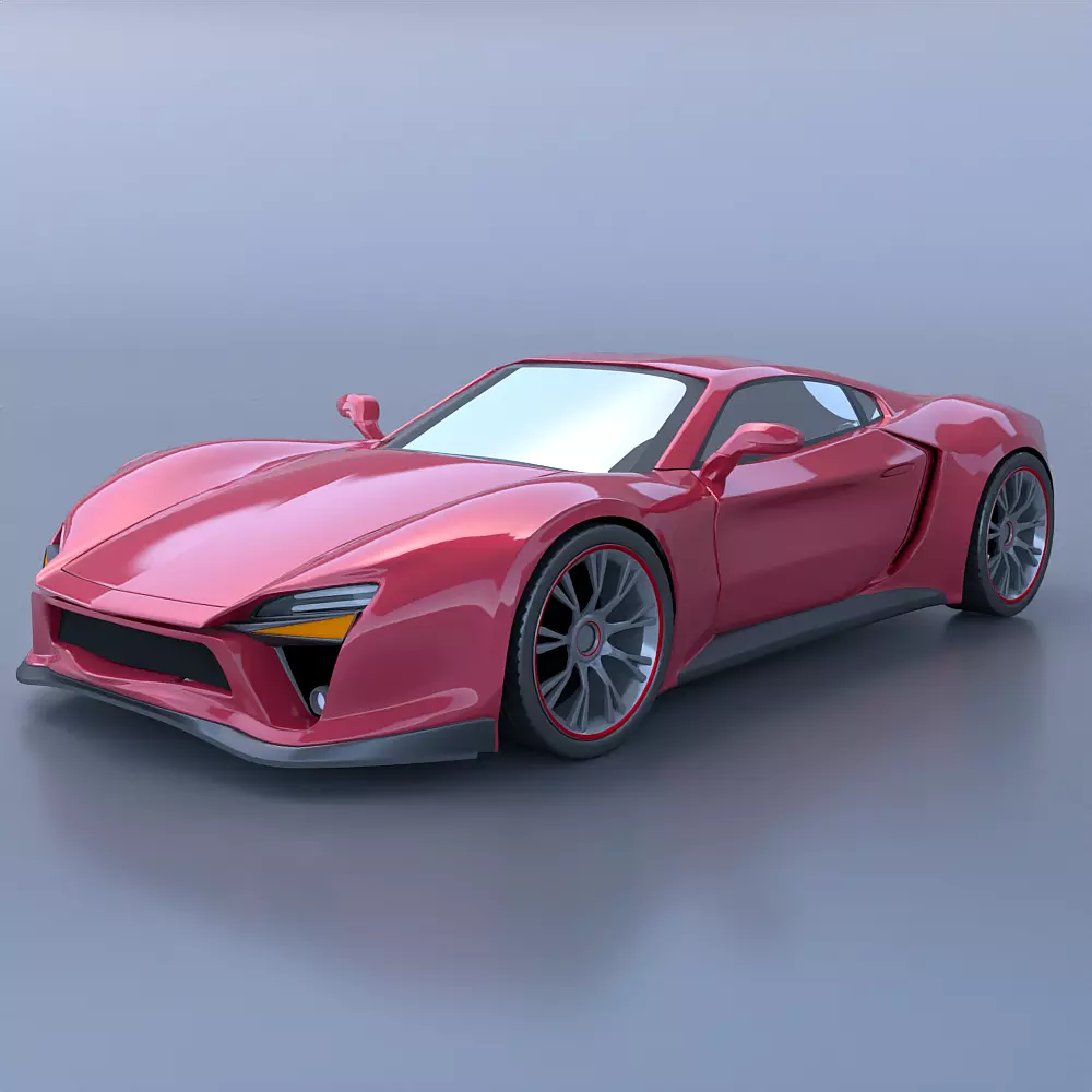 Anfeox concept car 3D model_0