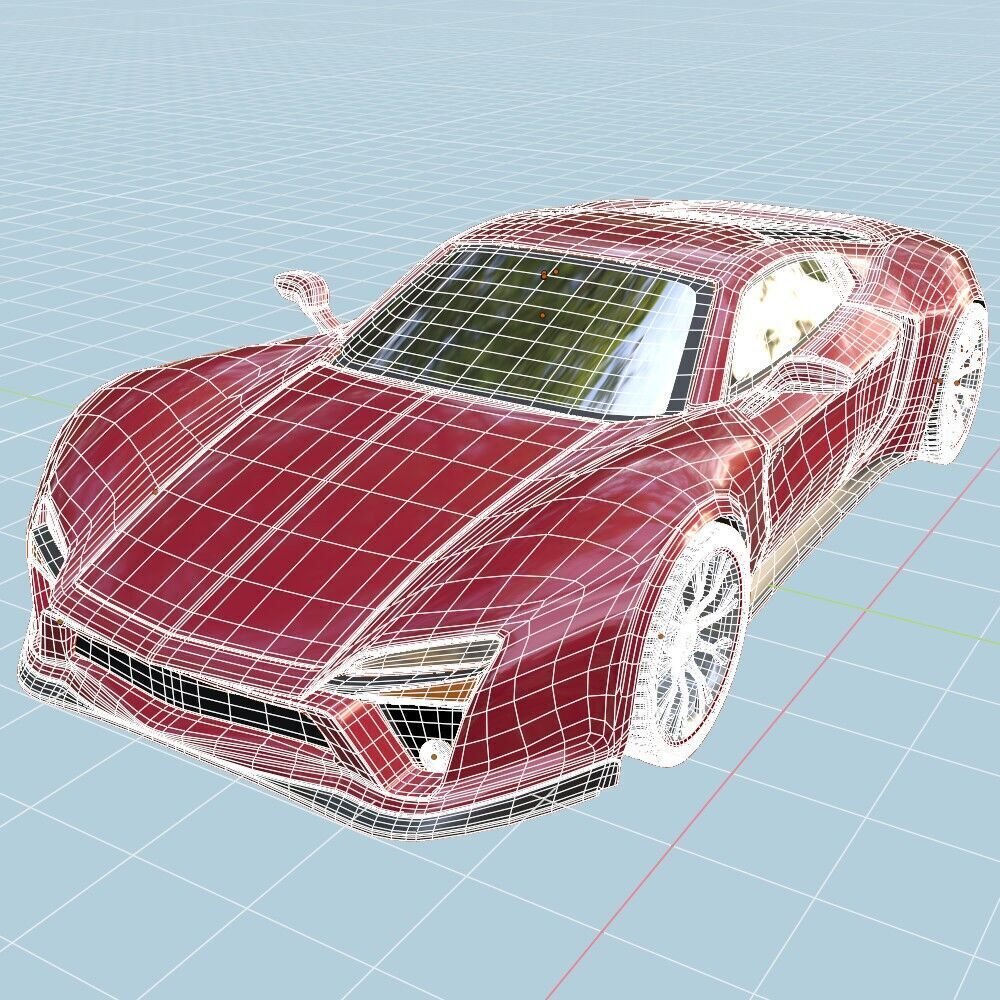 Anfeox concept car 3D model_8