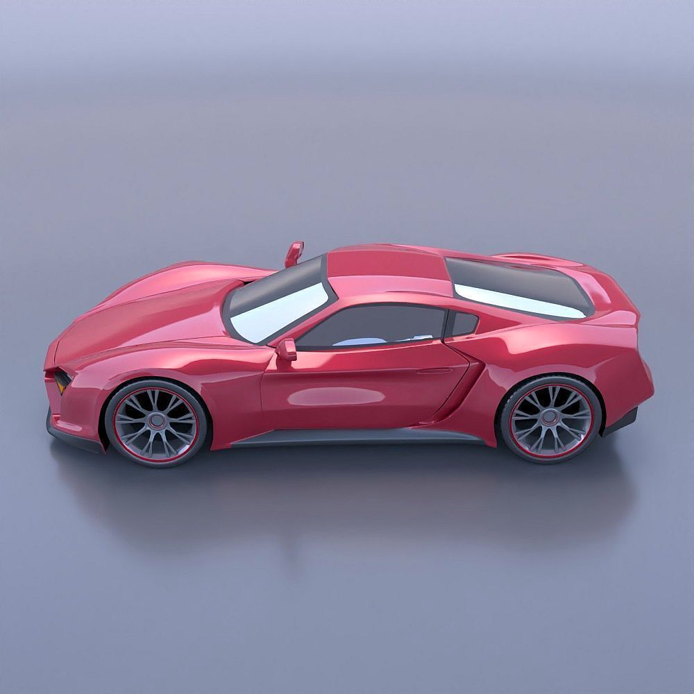 Anfeox concept car 3D model_2