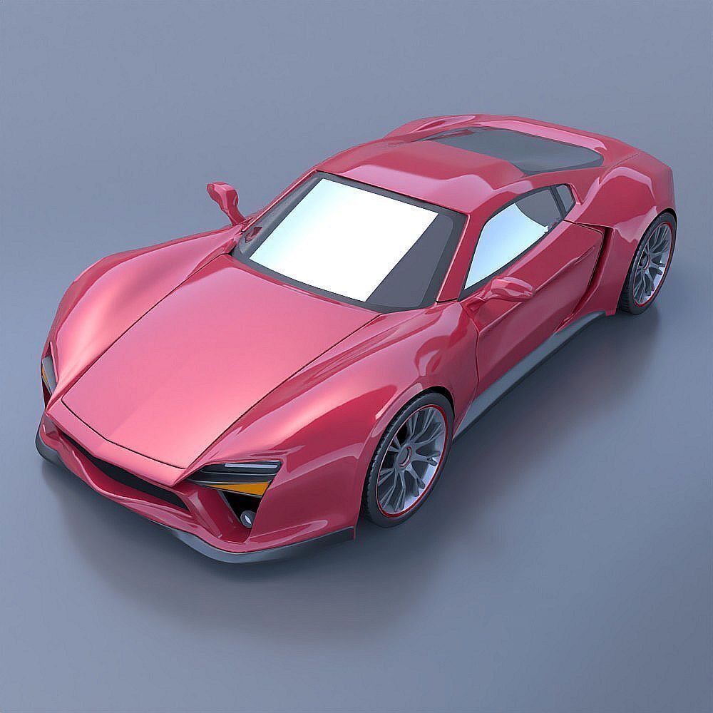 Anfeox concept car 3D model_5
